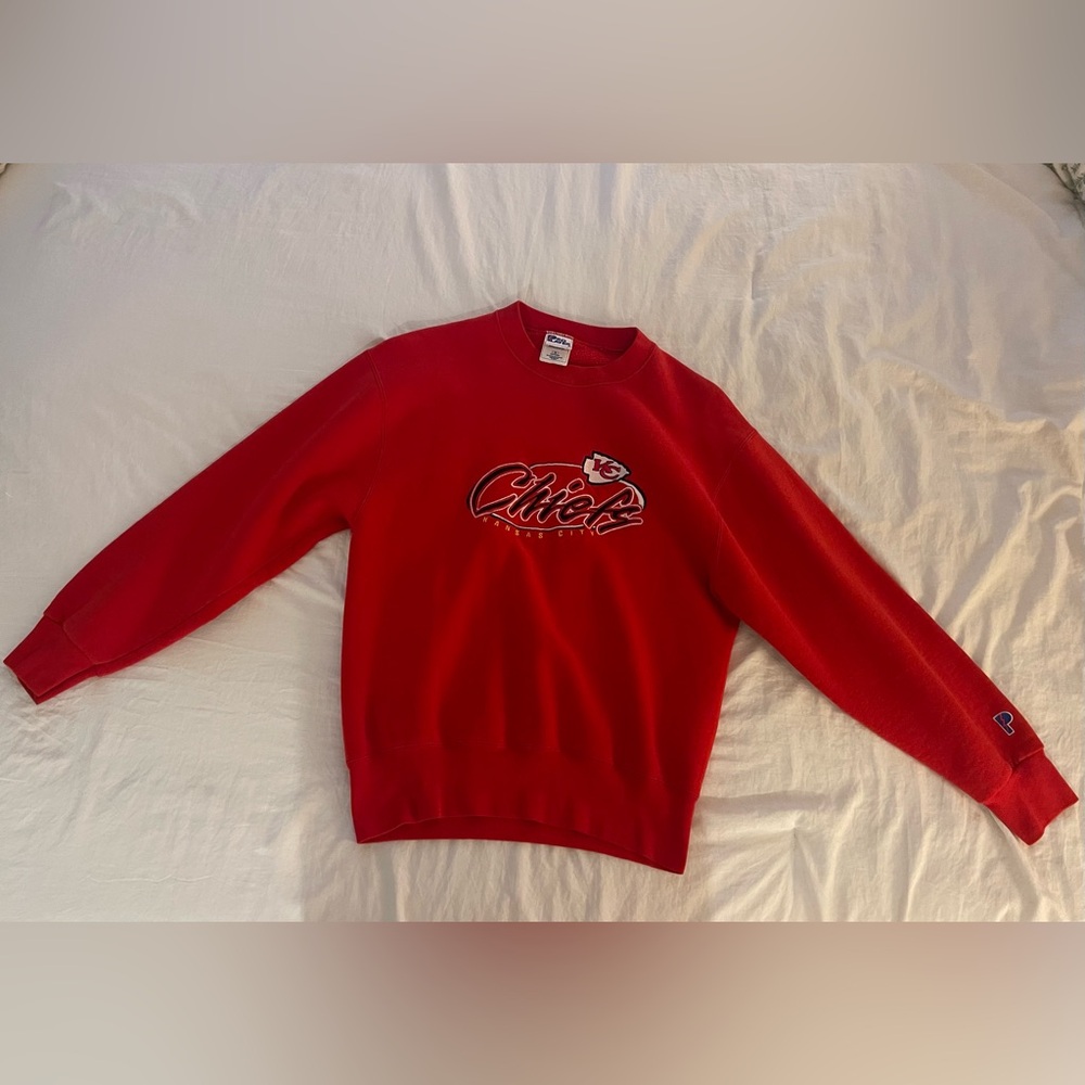 VINTAGE Pro Player Kansas City Chiefs Stitched/Embroidered Sweater MENS M